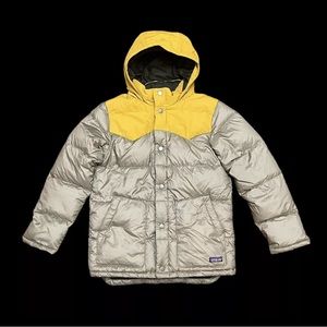 Patagonia Down Hooded Jacket Coat Parka Kids Youth Size XL Wind- Water-Resistant